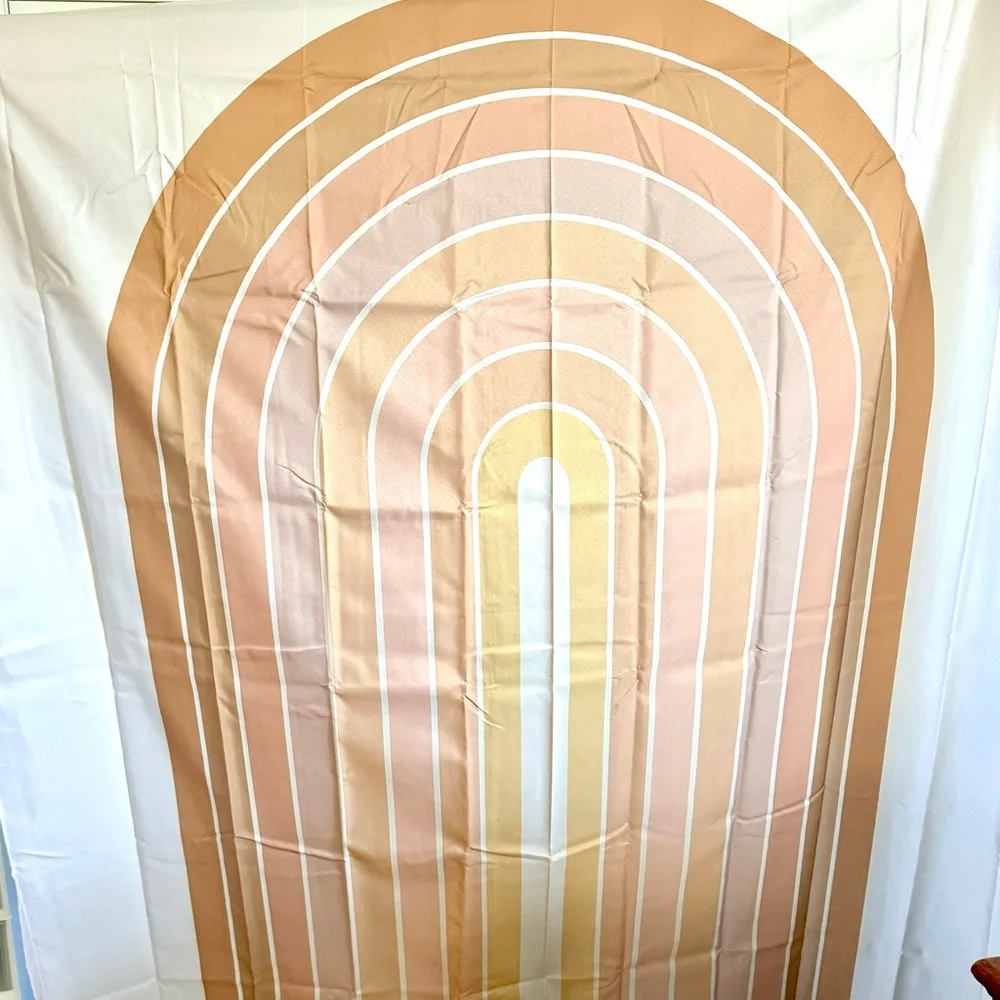 Society6 Shower Curtain - Neutral Rainbow - NWT